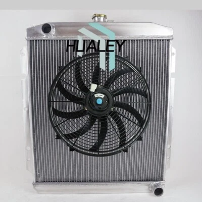 Radiador de aluminio de 3 filas + ventilador de 16" para Buick Roadmaster 1950-1952/Special/Super L8 Foto 1 de 4