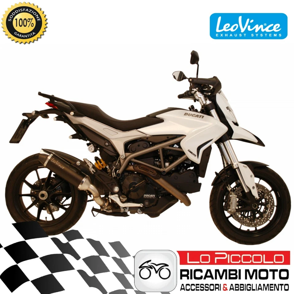 SCARICO COMPLETO LEOVINCE NERO STAINLESS STEEL DUCATI HYPERSTRADA 821 2013 2014 Foto 1 de 1