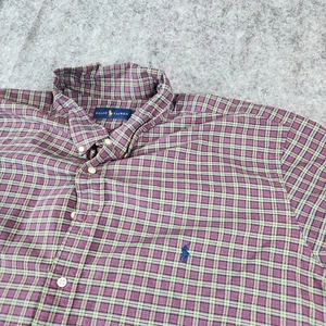 Ralph Lauren Hemd Herren 3XB Big Red Button Bunt Kariert Pony Logo Freizeit - Bild 1 von 11