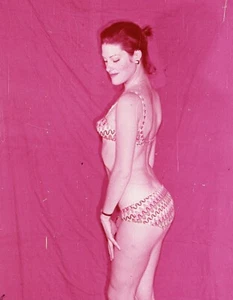 semi nude girl smiling in home made studio vintage fine art slide, dia! 1970’ - Picture 1 of 3