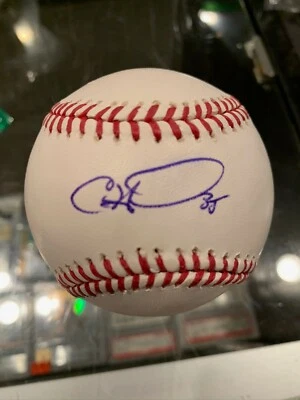 COLE HAMELS PHILADELPHIA PHILLIES RANGERS CUBS SINGLE SIGNED BASEBALL MINT PETCO - Image 1 of 2
