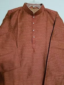 PIGIAMA INDIANO STILE BOLLYWOOD JAQUARD KURT-A PETTO TAGLIA 46” - Foto 1 di 4
