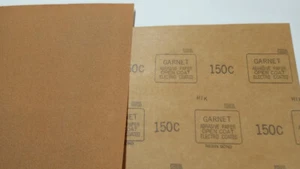 Foglio Levigatura Granato 150 Grana Pesante Peso C CONFEZIONE DA 10 FOGLI CAPPOTTO APERTO - Foto 1 di 1