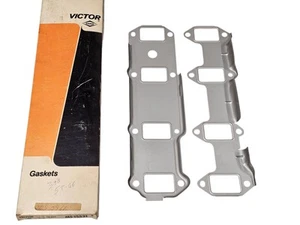 Victor Dana Steel Exhaust Gaskets Fit 1958-1966 Ford 1 ton 390 V8 Made USA NOS - Picture 1 of 3