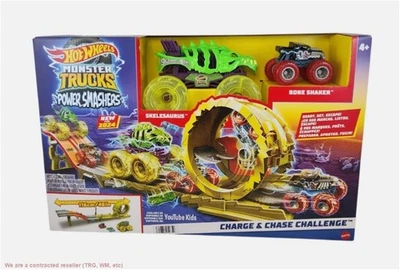 Hot Wheels Monster Trucks Power Smashers Charge & Chase Challenge Track Set - Image 1 of 4