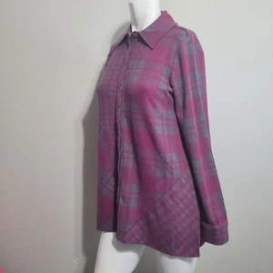 Soft Surroundings XS fleece sweatshirt button front stretch soft collar - Picture 1 of 7