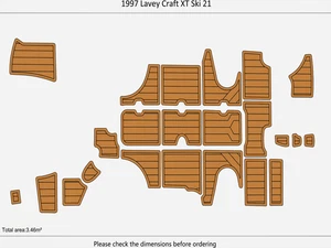 2006 Fibrafort 215 Focker Cockpit Swim Platform Boat EVA Foam Teak Deck Flooring - Imagen 1 de 23