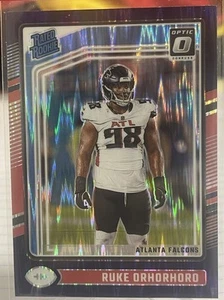 2024 Donruss Optic Ruke Orhorhoro Purple Shock Atlanta Falcons #287 Rookie - Picture 1 of 2