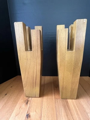 Pair, 2 Thuma Classic Bed Legs, Walnut finish - Image 1 of 4