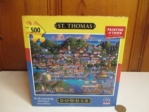 Dowdle Volkskunst Puzzle 500 Stck. St. Thomas 16 Zoll x 20 Zoll NEU in Box USA - Bild 1 von 5