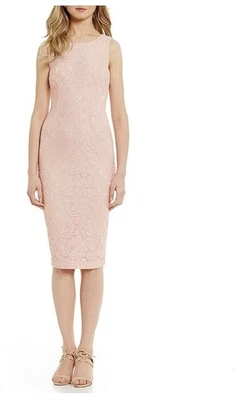 Ivanka Trump Lace Dress Blush Pink Sleeveless Sz 8 - Изображение 1 из 4