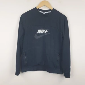 Nike Sweatshirt Boys XL Black Cotton Blend Pullover Jumper Centre Swoosh - Picture 1 of 12