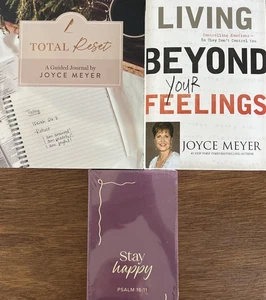 Lot of 3 Christian Devotional Hardback Post It Note Books Joyce Meyer L01 - Imagen 1 de 5