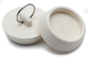 2Pcs Rubber Drain Stopper Fits 1-5/8 Inch to 1-3/4 Inch, Bathtub Drain Plug with - Picture 1 of 12