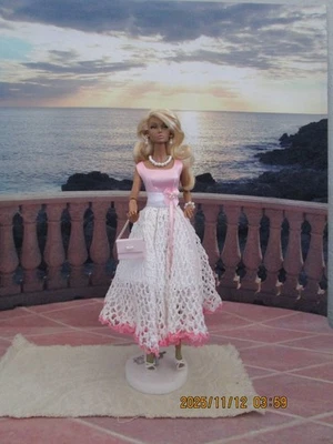 Poppy Parker Barbie Basics OOAK Handmade Dress Handbag Jewelry Belt - Image 1 of 4