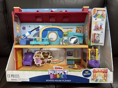MUPPET BABIES SCHOOLHOUSE PLAYSET Disney Junior KERMIT Just Play New BOX WEAR - Image 1 of 4