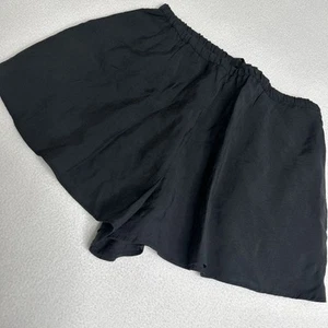 Zara Womens S NWT Flowy Wide Leg Shorts Black - Picture 1 of 7