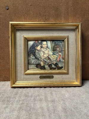 Reproducción enmarcada vintage de una pintura de Renoir de Francia #B3 Foto 1 de 4