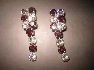 Designer Ohrhänger von Singh S Madan in Burgund / Rose - NEU - Picture 1 of 1