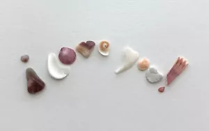 A forma di lettera naturale TI AMO! conchiglie da spiaggia❤️ parola conchiglia matrimonio artigianato/arte - Foto 1 di 13