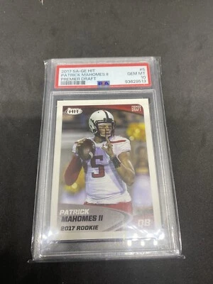 2017 Sage Hit Premier Draft Patrick Mahomes Rookie Rc #5 PSA 10 Gem Mint Chiefs - Image 1 of 2