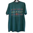 Vintage Style Men's Size M Isles of Scilly T Shirt Short Sleeve Green Souvenir