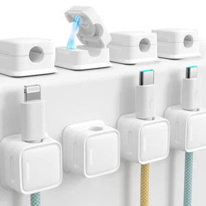 8 Stück Magnetische Kabelmanagement Clips Telefon Ladekabel Halter UK - Bild 1 von 27