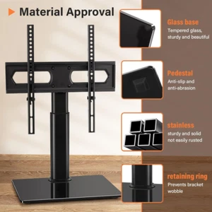 Universal TV Stand Base for 27 inch to 65 inch LED TV Table Top TV Mount Stan... - Picture 1 of 12