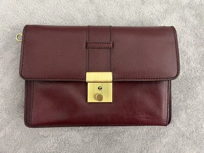 Bolso de Mano Vintage Admiral Borgoña con Herrajes Color Dorado Foto 1 de 4