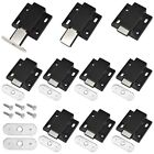 10 Pack Magnetic Push Latch Catch Push to Open Latch Pressure Touch Black