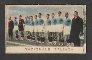 FIGURINA ANTEGUERRA CALCIO CIOCCOLATO FONGARO SCHIO 1934-35 ITALIA CON MEAZZA - Foto 1 di 2