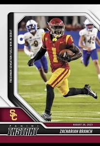 Tarjeta de novato Zachariah Branch 2023 Panini #2 primera vez Zach Rc Ssp #/D Georgia - Imagen 1 de 2