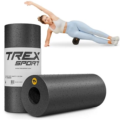 Massagerolle Faszienrolle Gymnastikrolle Foamroller Fitnessrolle 33cm TREX SPORT