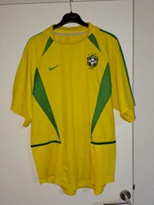 Raro Vintage Brasil Football Team 2002 Home Football Soccer Shirt Jersey Kit L - Imagen 1 de 6