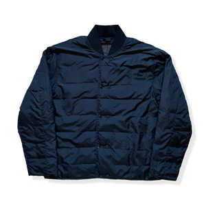 CALVIN KLEIN Puffer Jacket Size L Black Nylon Down Feather Insulated - Picture 1 of 4
