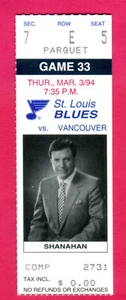 3/3/94 BLUES/CANUCKS HOCKEY TICKET STUB - Picture 1 of 1