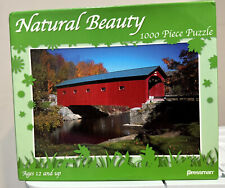 Pressman Natural Beauty Covered Bridge 1000 Piece Jigsaw Puzzle NEW IN BOX!