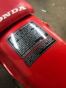 HONDA MX WARNING DECAL SET CR125 CR250 CR500 - Picture 1 of 6