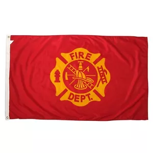 NEW 3X5FT FIRE DEPARTMENT FIREFIGHTER SUPERIOR QUALITY FLAG usa seller - Picture 1 of 3