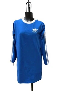 GUCCI x Adidas Cobalt Blue T-Shirt Dress Size S Small Long Sleeve Cotton 1.4K - Picture 1 of 8