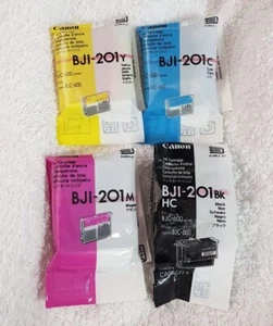 Cartucce d'inchiostro originali OEM Canon BJI - 201 BK/C/M/Y non datate - Foto 1 di 5