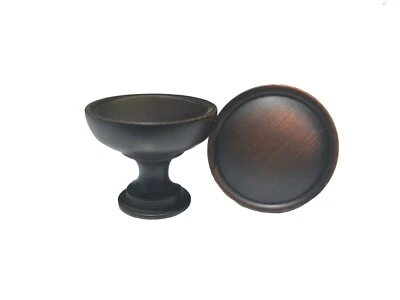 Perilla Redonda Tirador Puerta Cocina/Baño Cajón Gabinete Herrajes Cepillo Bronce KPT Foto 1 de 4