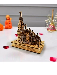 Ayodhya Ram Mandir Modell in 3D Holz (4 Zoll Höhe) - Bild 1 von 3