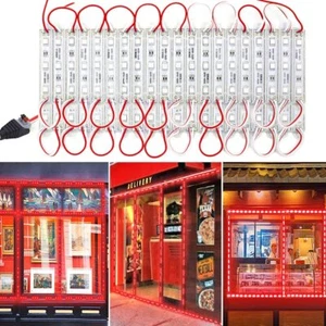 20-2000pcs Red 5050 SMD LED Module Light Waterproof Storefront Sign Lamp DC 12V - Picture 1 of 14