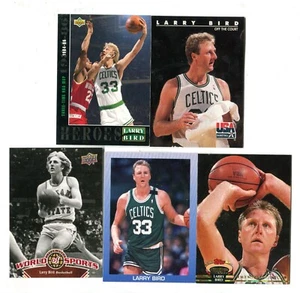Larry Bird 5 Card Basketball Card Lot HOF BOSTON CELTICS INDIANA STATE (LOT 174) - Picture 1 of 1