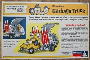 VINTAGE 1968 MONOGRAM MÜLLWAGEN MODELL WERBUNG - Bild 1 von 1