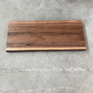 Waschtisch Tischplatte Platte Nussbaum Massiv Holz mit Baumkante NEU Leimholz - Bild 1 von 12