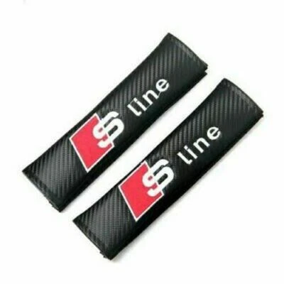 Seat Belt Shoulder Pads - S Line Logo * Audi * Clearance LAST ONES! Free US SHIP - Image 1 of 4