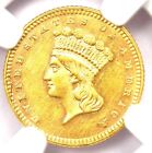 1877 Indian Gold Dollar G$1 Coin - Certified NGC Uncirculated Details (UNC MS)