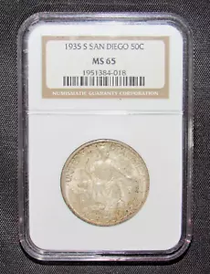 1935 S San Diego Half Dollar NGC MS 65 - Picture 1 of 4